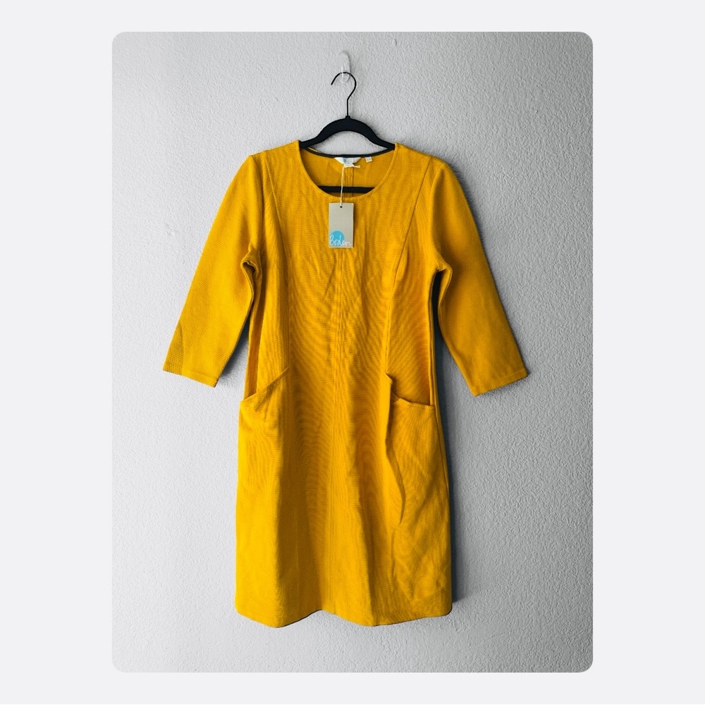 β
NWT Boden Ellen Ottoman 3/4 Sleeves Dress - Yellow β
- Picture 3 of 15